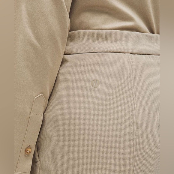 Lululemon Softstreme High-Rise Wide-Leg Pique Pant•Pleat Trouser•Sheer Oak•NWT•L - Picture 6 of 10